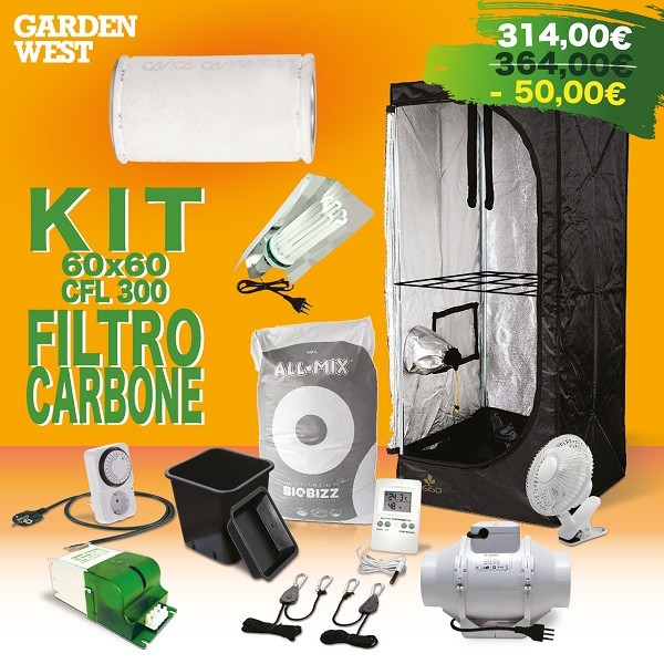 300 w CFL + Filtro Anti Odore e Vents TT 100