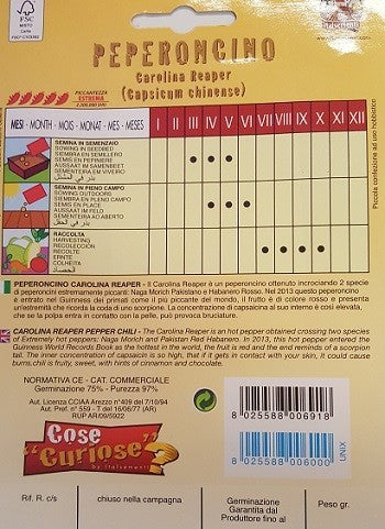 Carolina Reaper - Il Peperoncino più piccante del Mondo