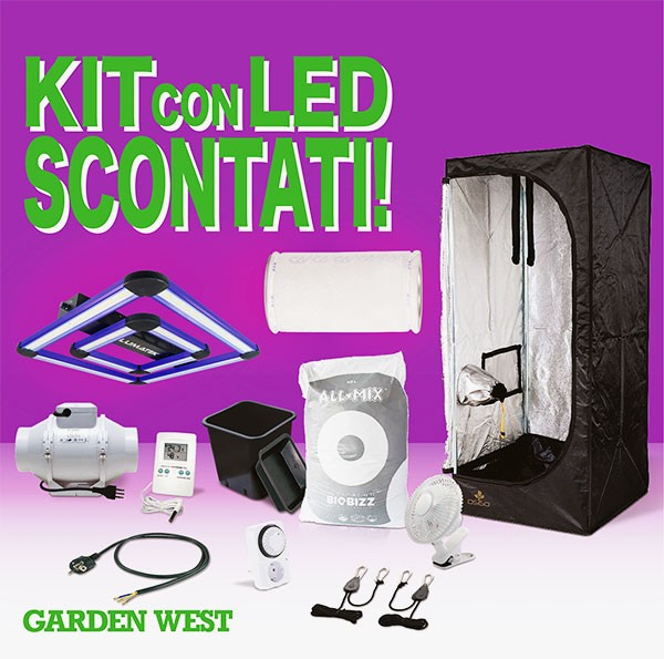 Kit 100x100x200 - 300w LED Attis Lumatek con Filtro ai Carboni Attivi