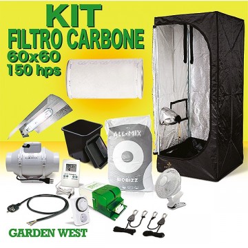Kit Grow Box 60x60x150 Completo con Aspiratore TT e filtro anti odore