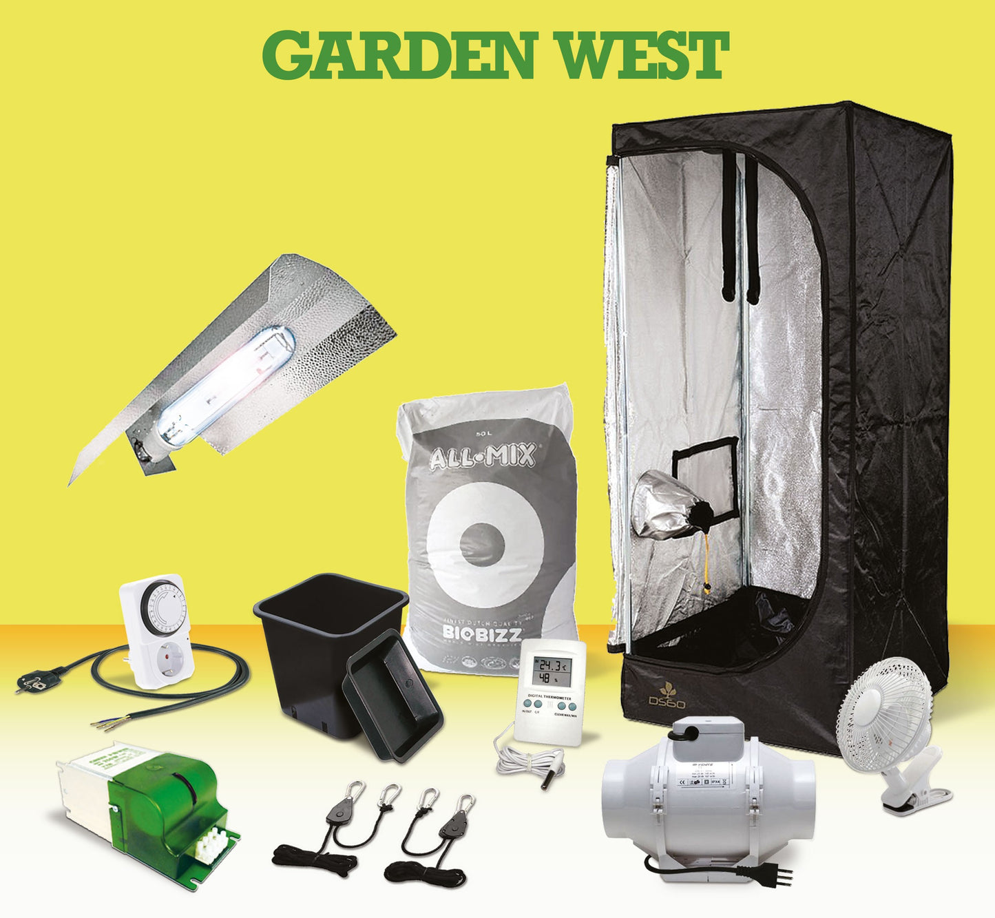 Kit 120x120x200 - 600 w HPS