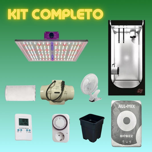 Kit 80x80 con LED 150w Cultilite Nebula Quantum Board 2.7 by Nanolux + Filtro anti odori