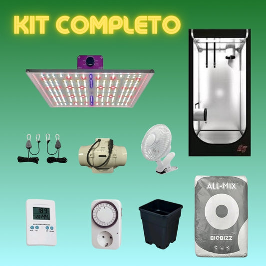 Kit 80x80 con LED 150w Cultilite Nebula Quantum Board 2.7 by Nanolux con aspiratore TT